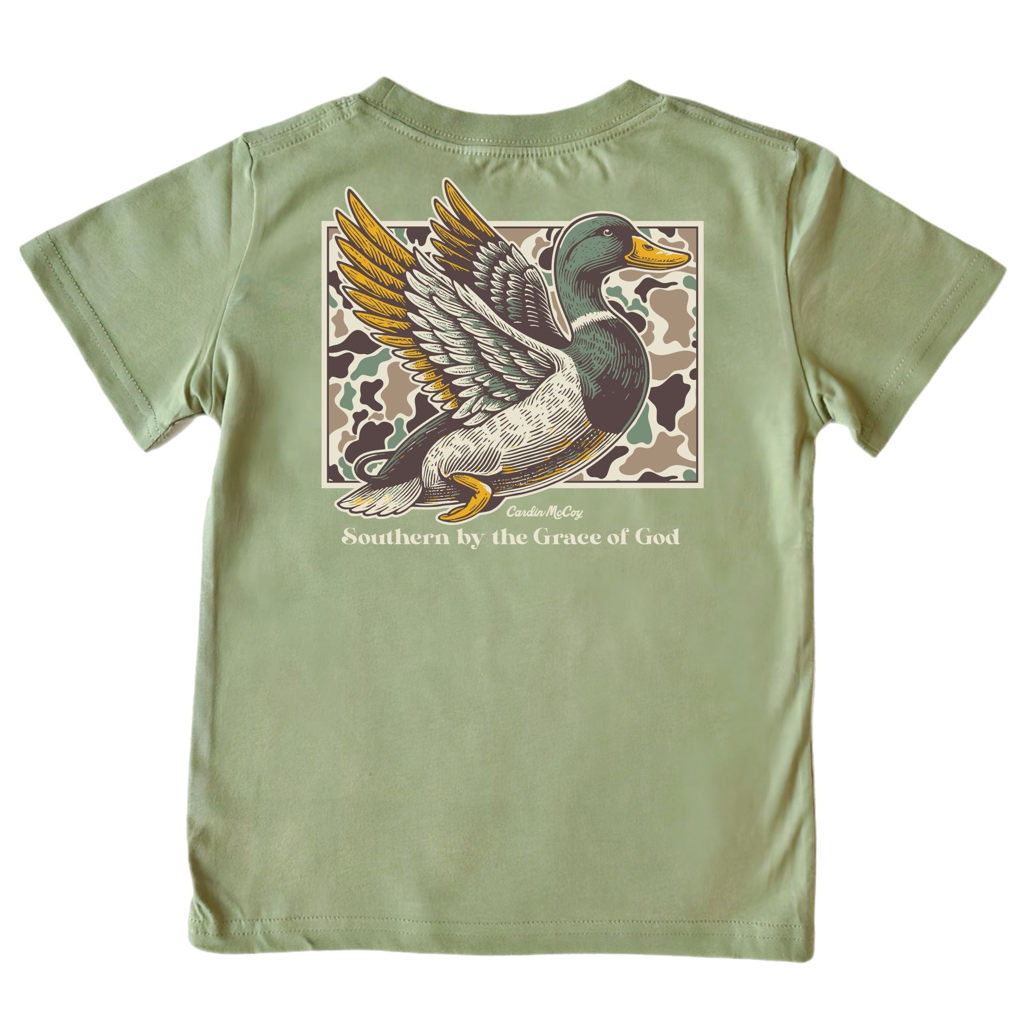 Boys' Southern By the Grace Short-Sleeve Tee Short Sleeve T-Shirt Cardin McCoy Light Olive XXS (2/3) No Pocket