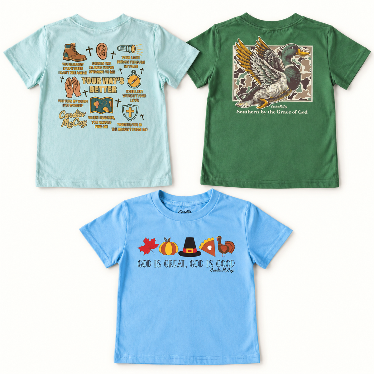 Faith Favorites — all three included tees