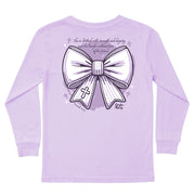 Girls' Strength And Dignity Long-Sleeve Tee Long Sleeve T-Shirt Cardin McCoy Lavender XXS (2/3) Pocket