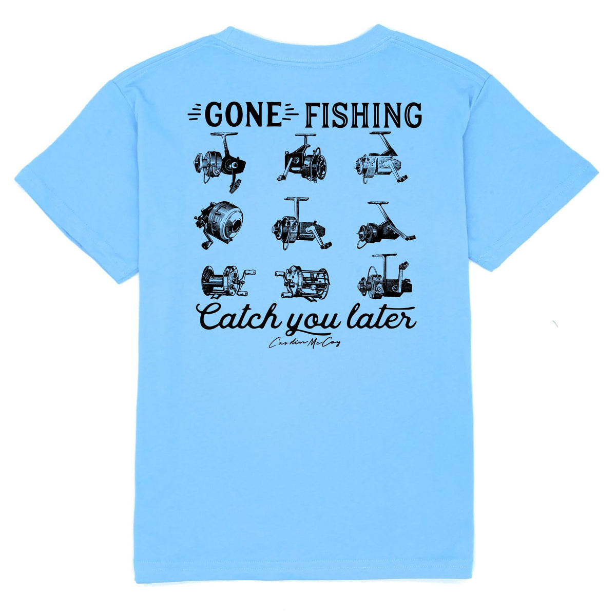 Gone Fishing Reels Short Sleeve Tee Short Sleeve T-Shirt Cardin McCoy Ocean M (8) 