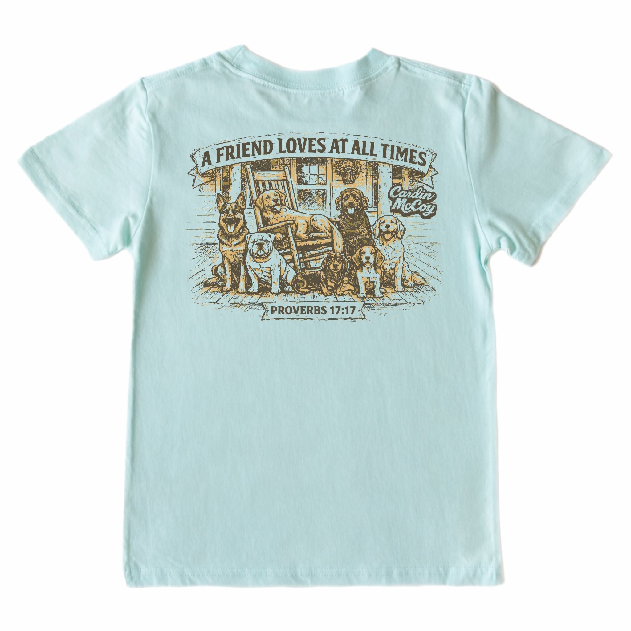 Kids' A Friend Loves Short-Sleeve Tee Short Sleeve T-Shirt Cardin McCoy Blue Mint XXS (2/3) Pocket