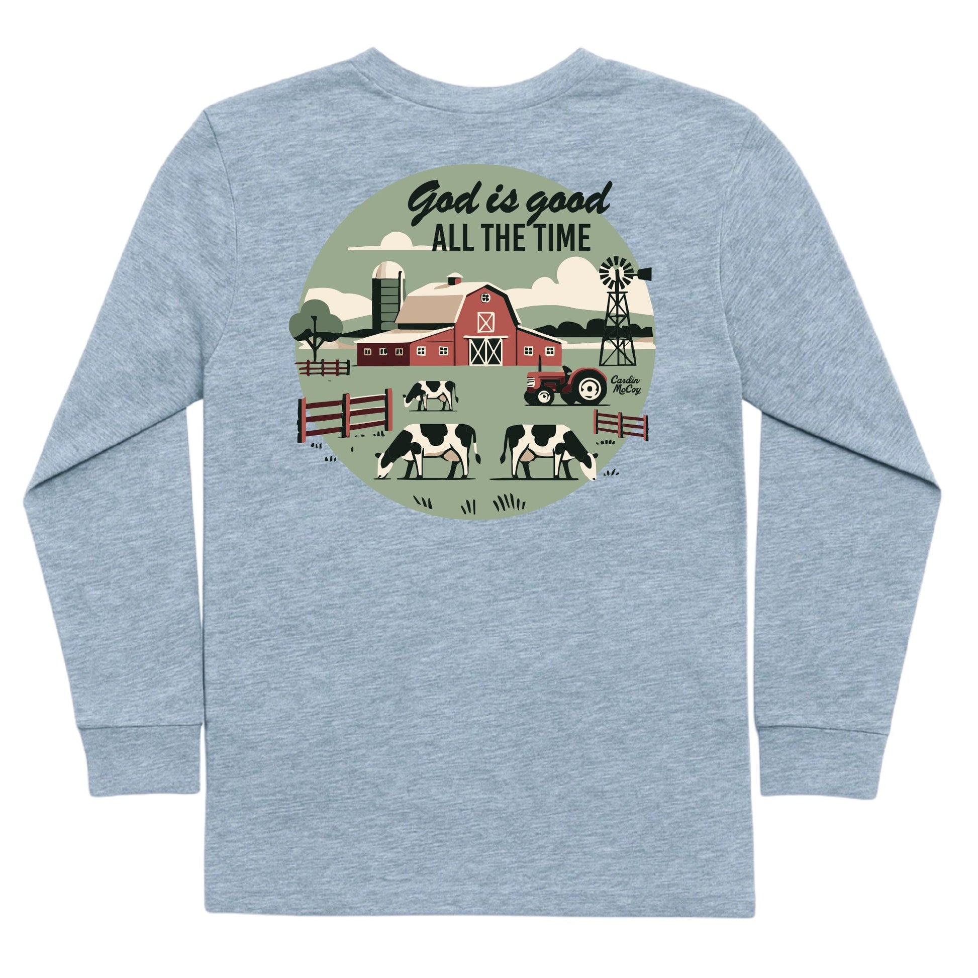 Kids' All The Time Long-Sleeve Tee Long Sleeve T-Shirt Cardin McCoy Heather Gray XXS (2/3) Pocket