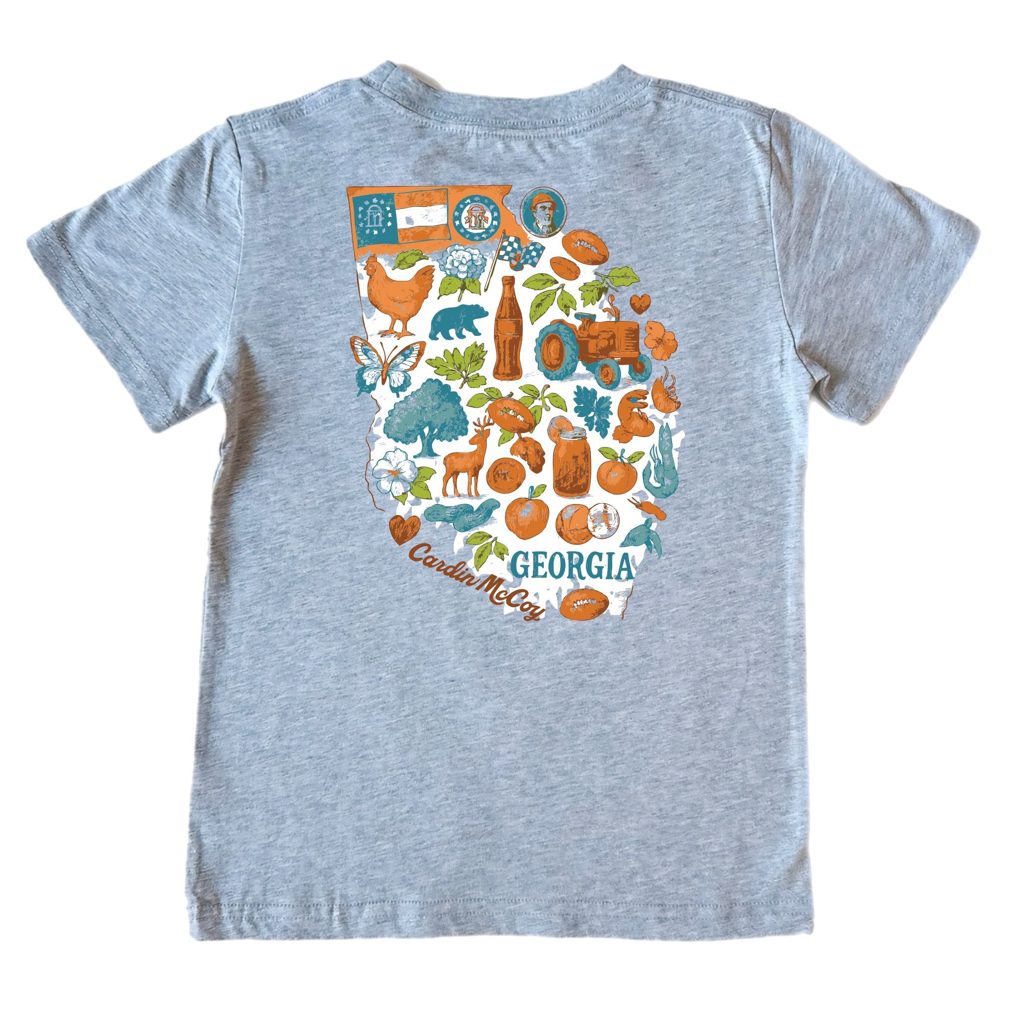 Kids' All Things Georgia Short-Sleeve Tee Short Sleeve T-Shirt Cardin McCoy Heather Gray XXS (2/3) Pocket