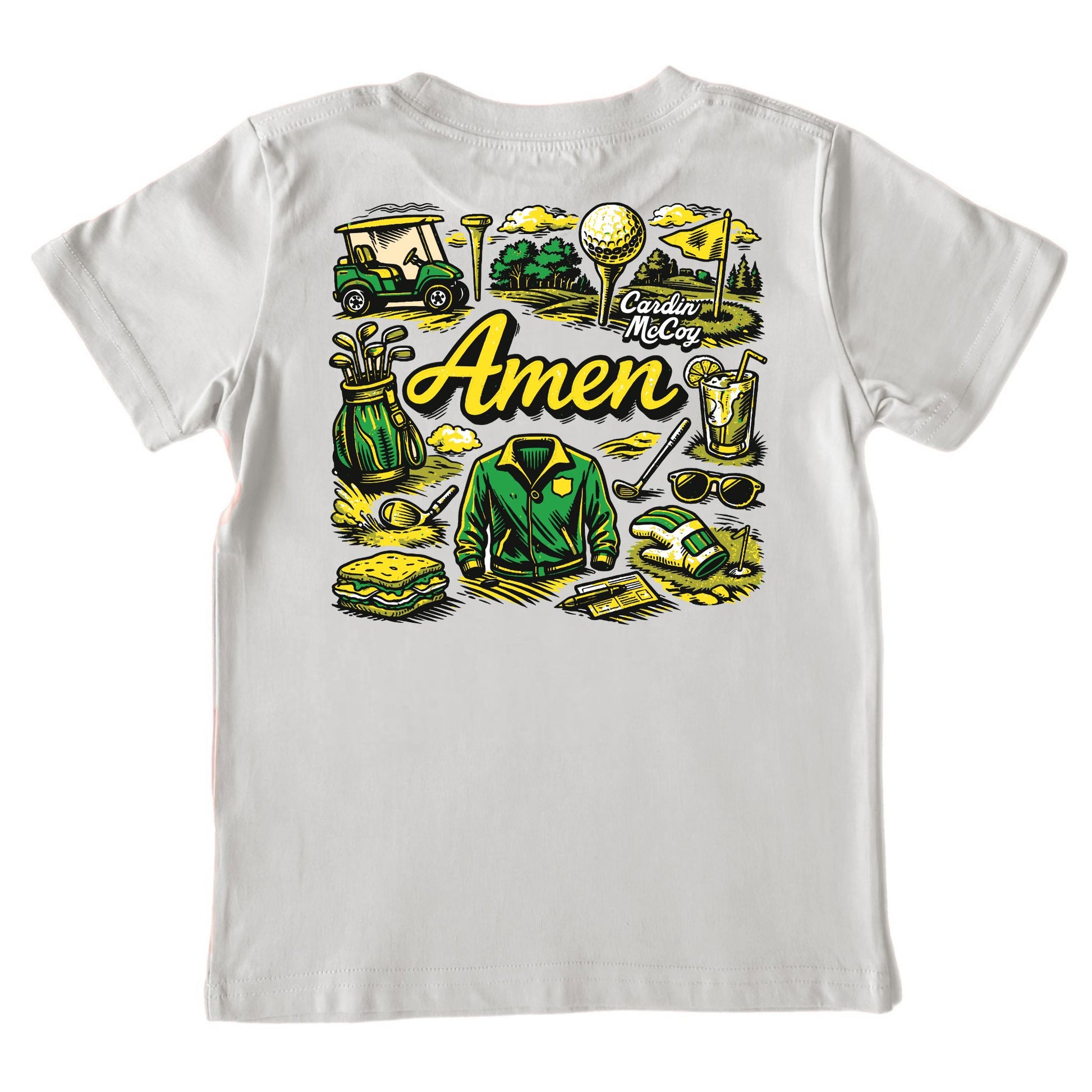 Kids' Amen Golf Performance Short-Sleeve Tee Short Sleeve T-Shirt Cardin McCoy Ice Gray XXS (2/3) Performance