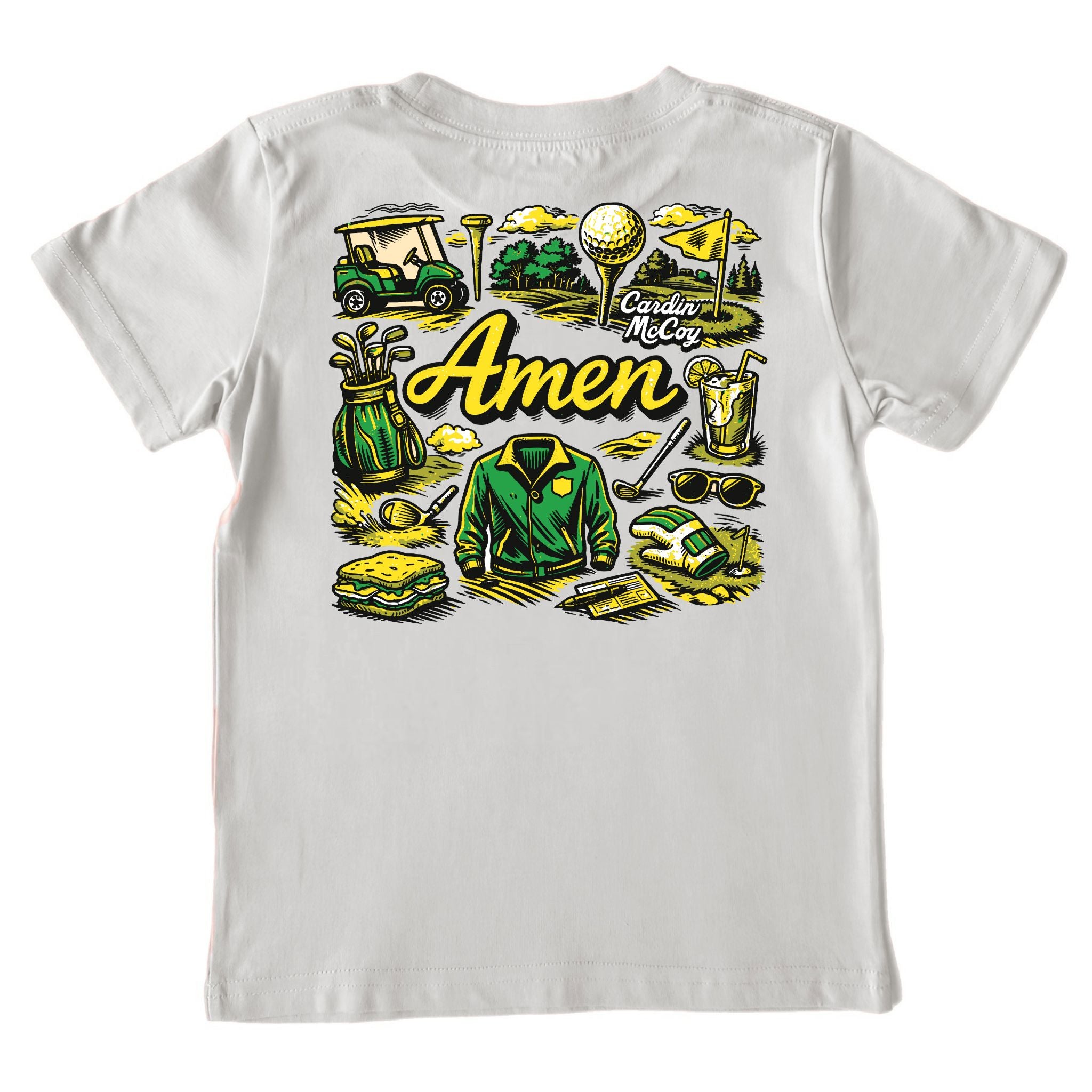 Kids' Amen Golf Performance Short-Sleeve Tee Short Sleeve T-Shirt Cardin McCoy Ice Gray XXS (2/3) Performance