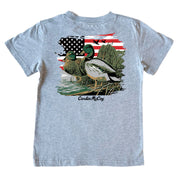 Kids' American Mallard Short-Sleeve Tee Short Sleeve T-Shirt Cardin McCoy Heather Gray XXS (2/3) Pocket