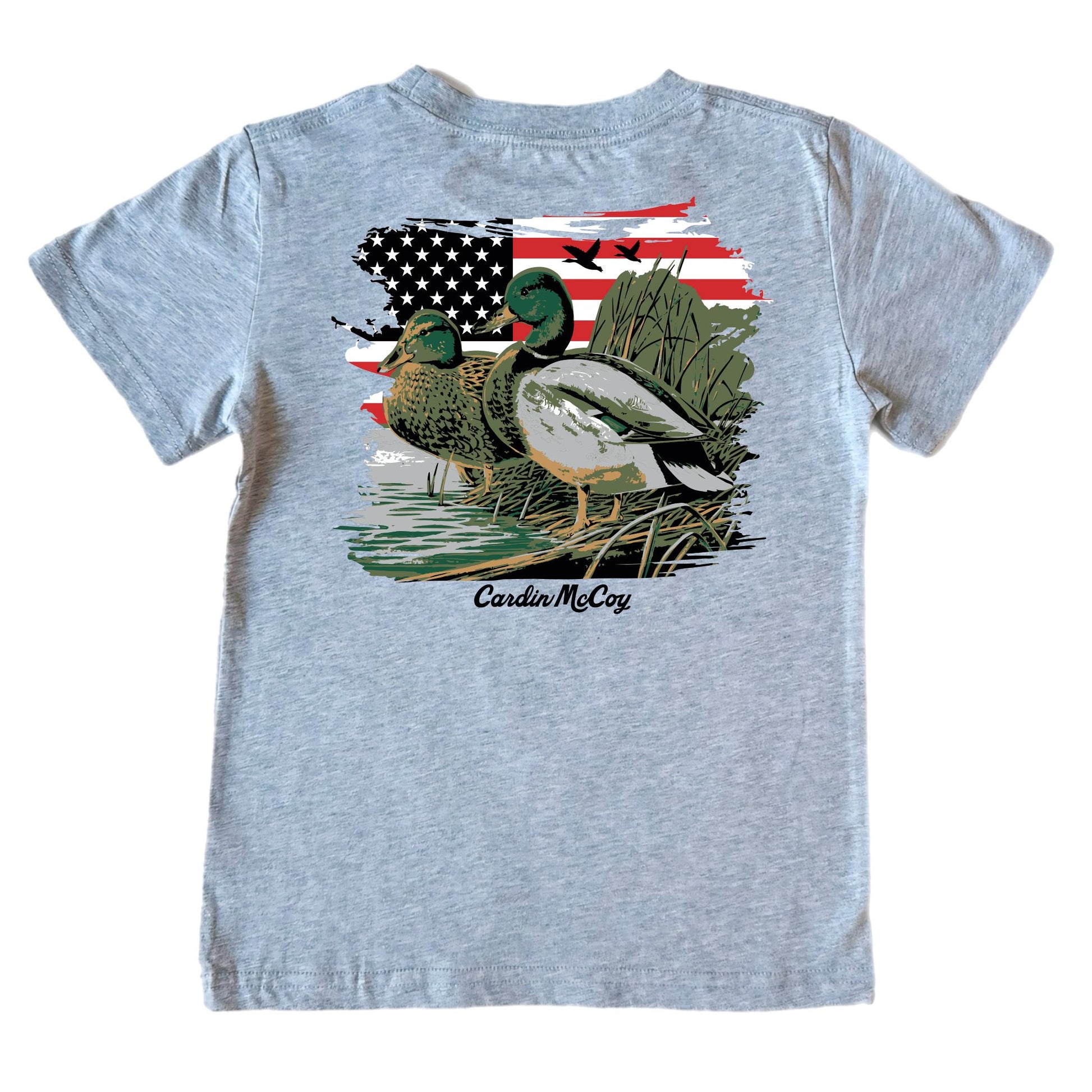 Kids' American Mallard Short-Sleeve Tee Short Sleeve T-Shirt Cardin McCoy Heather Gray XXS (2/3) Pocket