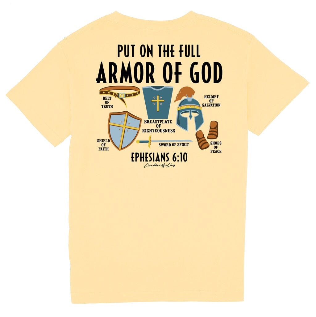 Kids' Armor of God Short Sleeve Pocket Tee Short Sleeve T-Shirt Cardin McCoy Butter XXS (2/3) 