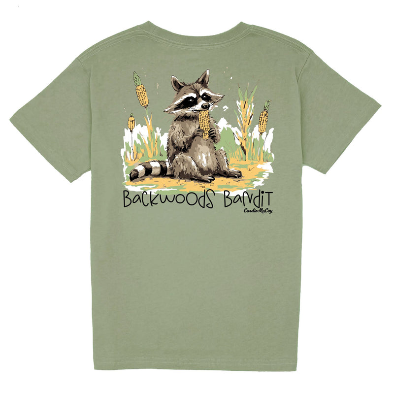 Kids' Backwoods Bandit Short Sleeve Tee Short Sleeve T-Shirt Cardin McCoy Light Olive XXS (2/3) Pocket