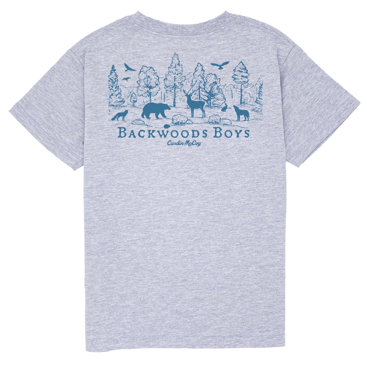 Kids' Backwoods Boys Short Sleeve Tee Short Sleeve T-Shirt Cardin McCoy Heather Gray XXS (2/3) Pocket