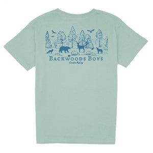 Kids' Backwoods Boys Short Sleeve Tee Short Sleeve T-Shirt Cardin McCoy Sage XXS (2/3) Pocket