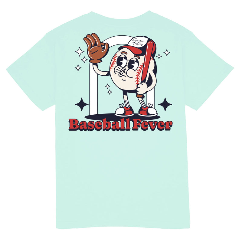 Kids' Baseball Fever Short Sleeve Pocket Tee Short Sleeve T-Shirt Cardin McCoy Blue Mint XXS (2/3) 