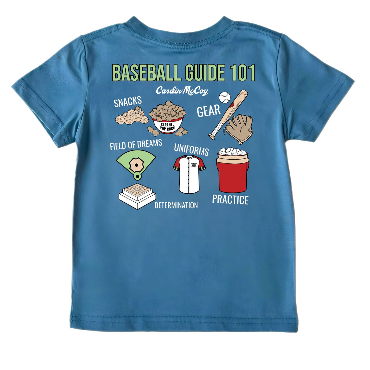 Kids' Baseball Guide 101 Short-Sleeve Tee Short Sleeve T-Shirt Cardin McCoy Blue XXS (2/3) Pocket