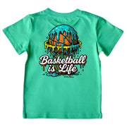 Kids' Basketball is Life Short-Sleeve Tee Short Sleeve T-Shirt Cardin McCoy Green XXS (2/3) Pocket