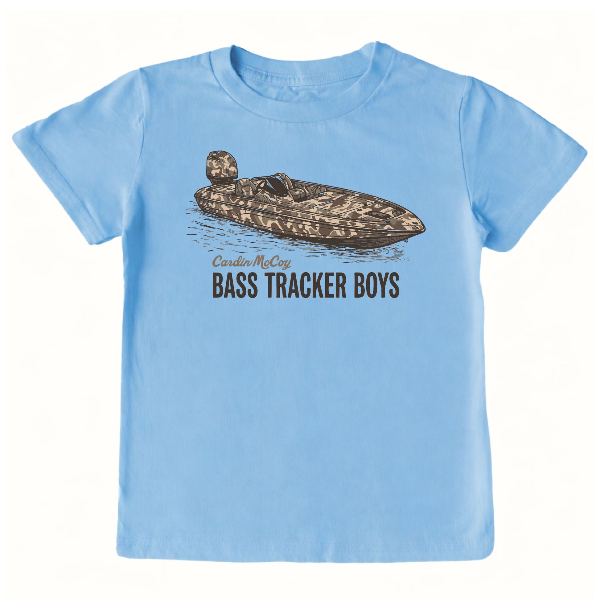 Kids' Bass Tracker Boys Front Short-Sleeve Tee Short Sleeve T-Shirt Cardin McCoy Light Blue XXS (2/3) Front