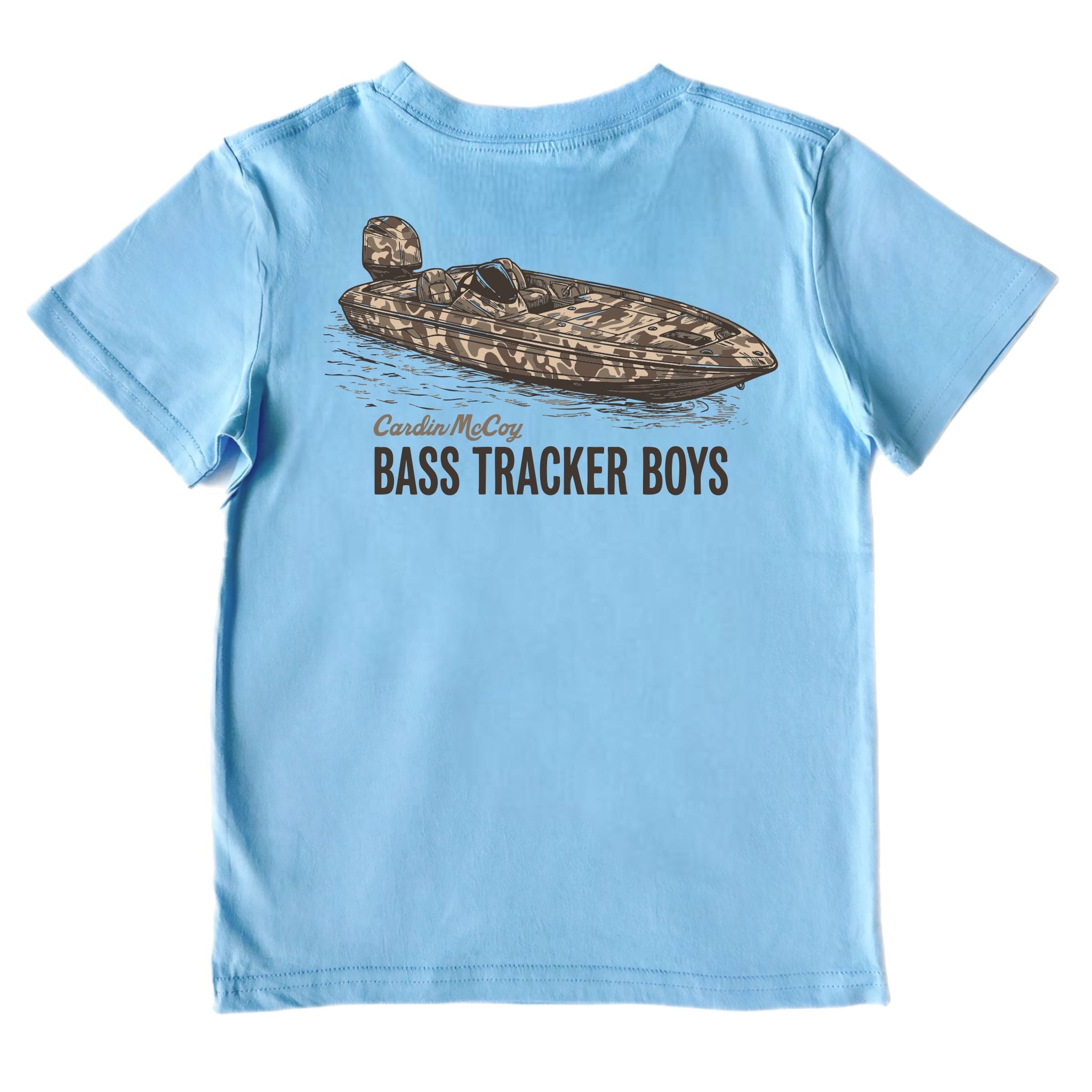 Kids' Bass Tracker Boys Short-Sleeve Tee Short Sleeve T-Shirt Cardin McCoy Light Blue XXS (2/3) Pocket