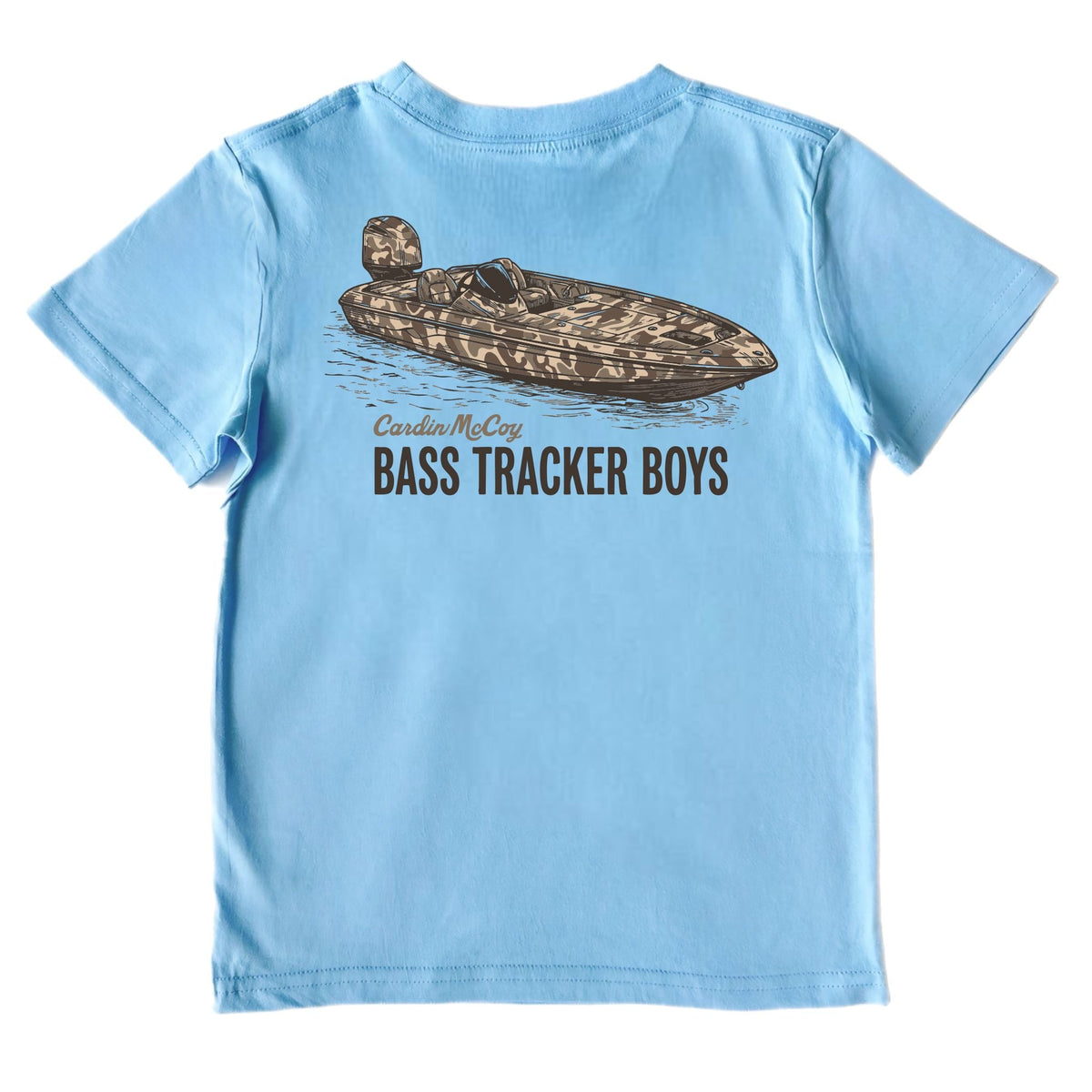 Included tee: Bass Tracker in Light Blue