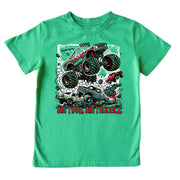 Kids' Big Tires Front Short-Sleeve Tee Short Sleeve T-Shirt Cardin McCoy Green XXS (2/3) No Pocket