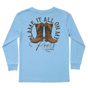 Kids' Blame It On My Roots Long-Sleeve Tee Long Sleeve T-Shirt Cardin McCoy Light Blue XXS (2/3) Pocket