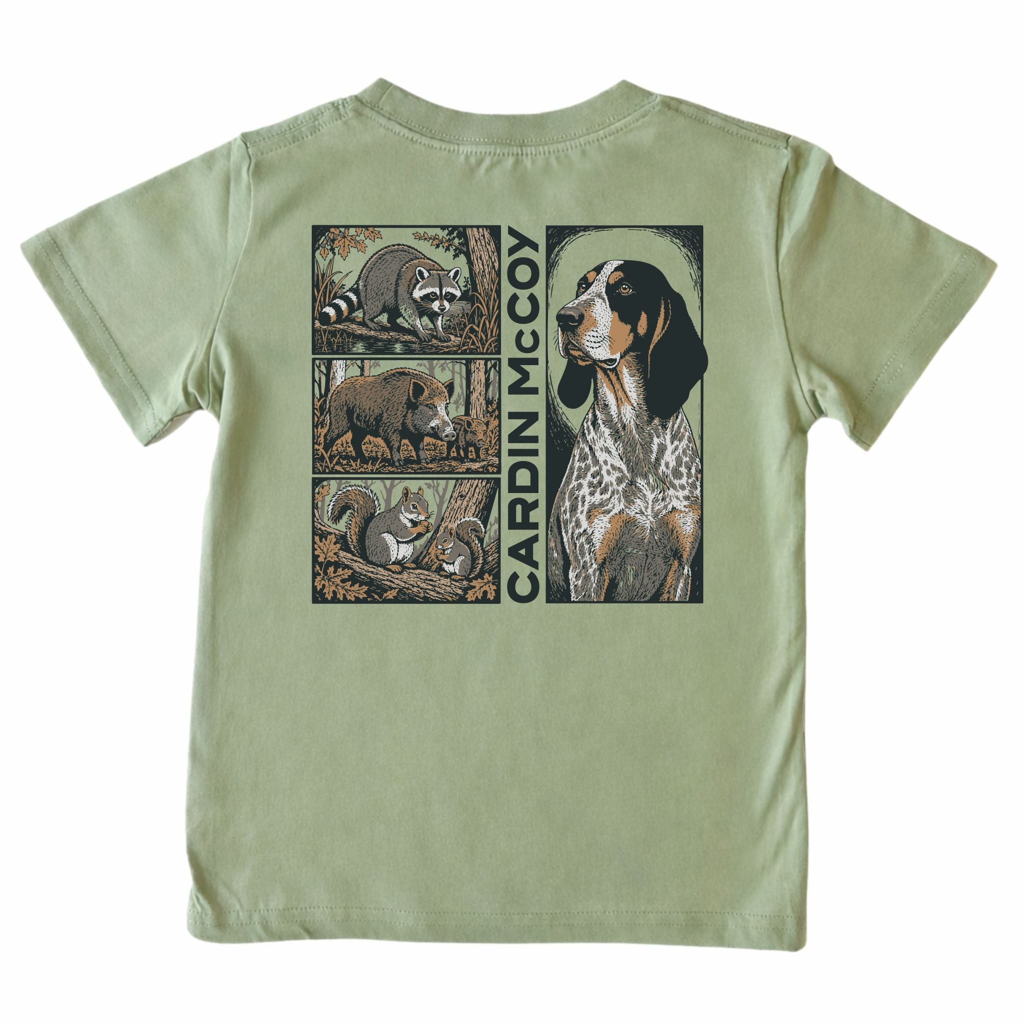 Kids' Bluetick Grid Short-Sleeve Tee Short Sleeve T-Shirt Cardin McCoy Light Olive XXS (2/3) Pocket