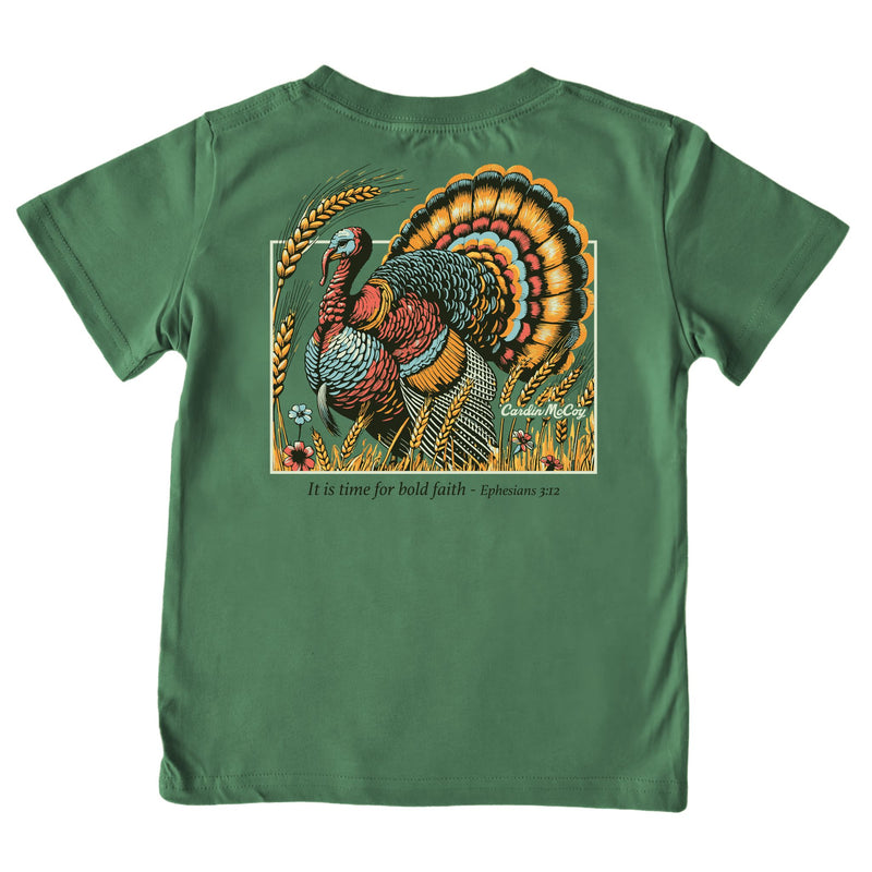 Kids' Bold Faith Short-Sleeve Tee Short Sleeve T-Shirt Cardin McCoy Dark Olive XXS (2/3) Pocket