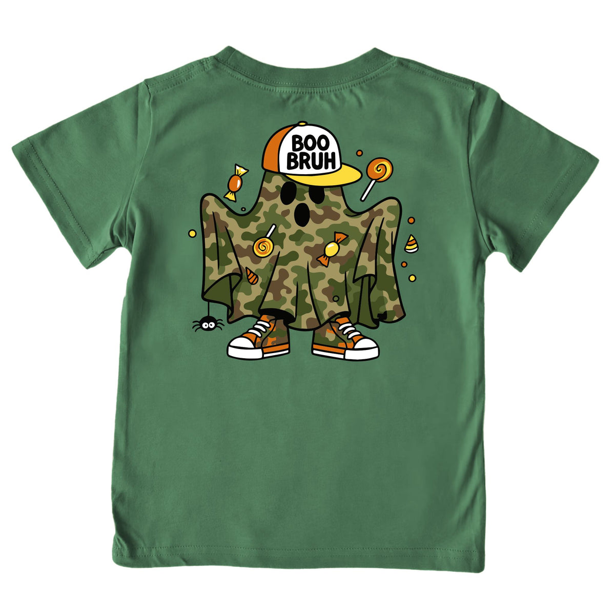 Kids' Boo Bruh Short-Sleeve Tee Short Sleeve T-Shirt Cardin McCoy Dark Olive XXS (2/3) Pocket