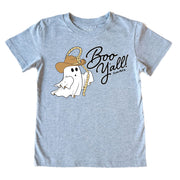 Kids' Boo Y'all Front Short-Sleeve Tee Short Sleeve T-Shirt Cardin McCoy Heather Gray XXS (2/3) Front