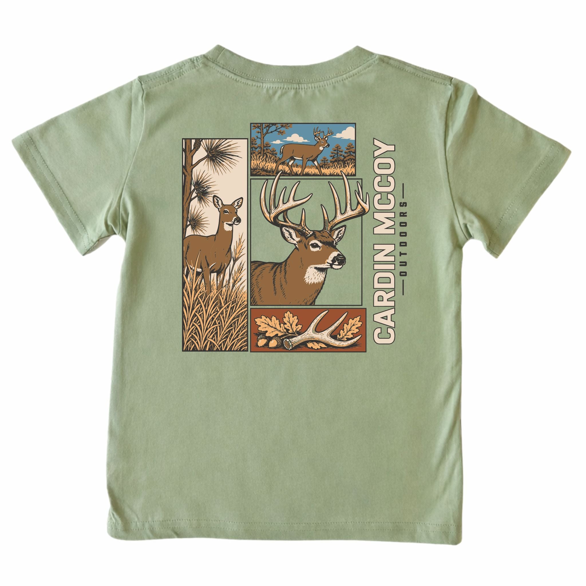 Kids' Buck Outdoors Short-Sleeve Tee Short Sleeve T-Shirt Cardin McCoy Light Olive XXS (2/3) Pocket