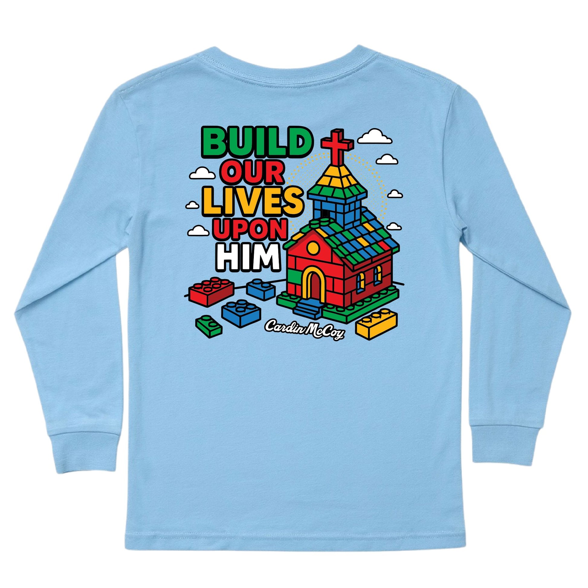 Kids' Build Our Lives Long-Sleeve Tee Long Sleeve T-Shirt Cardin McCoy Light Blue XXS (2/3) Pocket