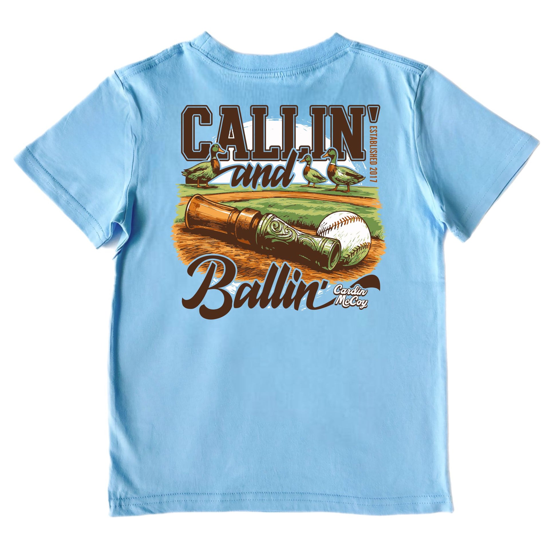 Kids' Callin and Ballin Short-Sleeve Tee Short Sleeve T-Shirt Cardin McCoy Light Blue XXS (2/3) Pocket