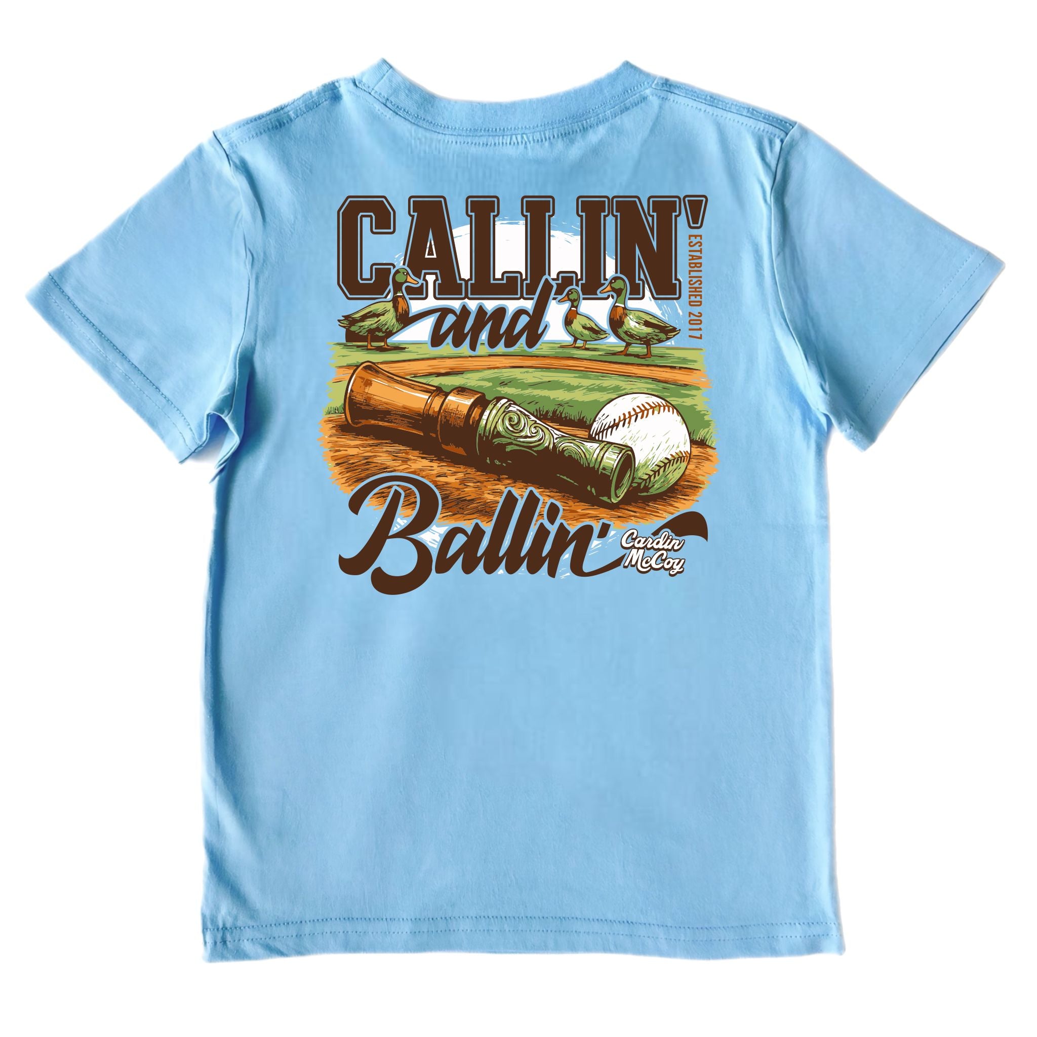 Kids' Callin and Ballin Short-Sleeve Tee Short Sleeve T-Shirt Cardin McCoy Light Blue XXS (2/3) Pocket