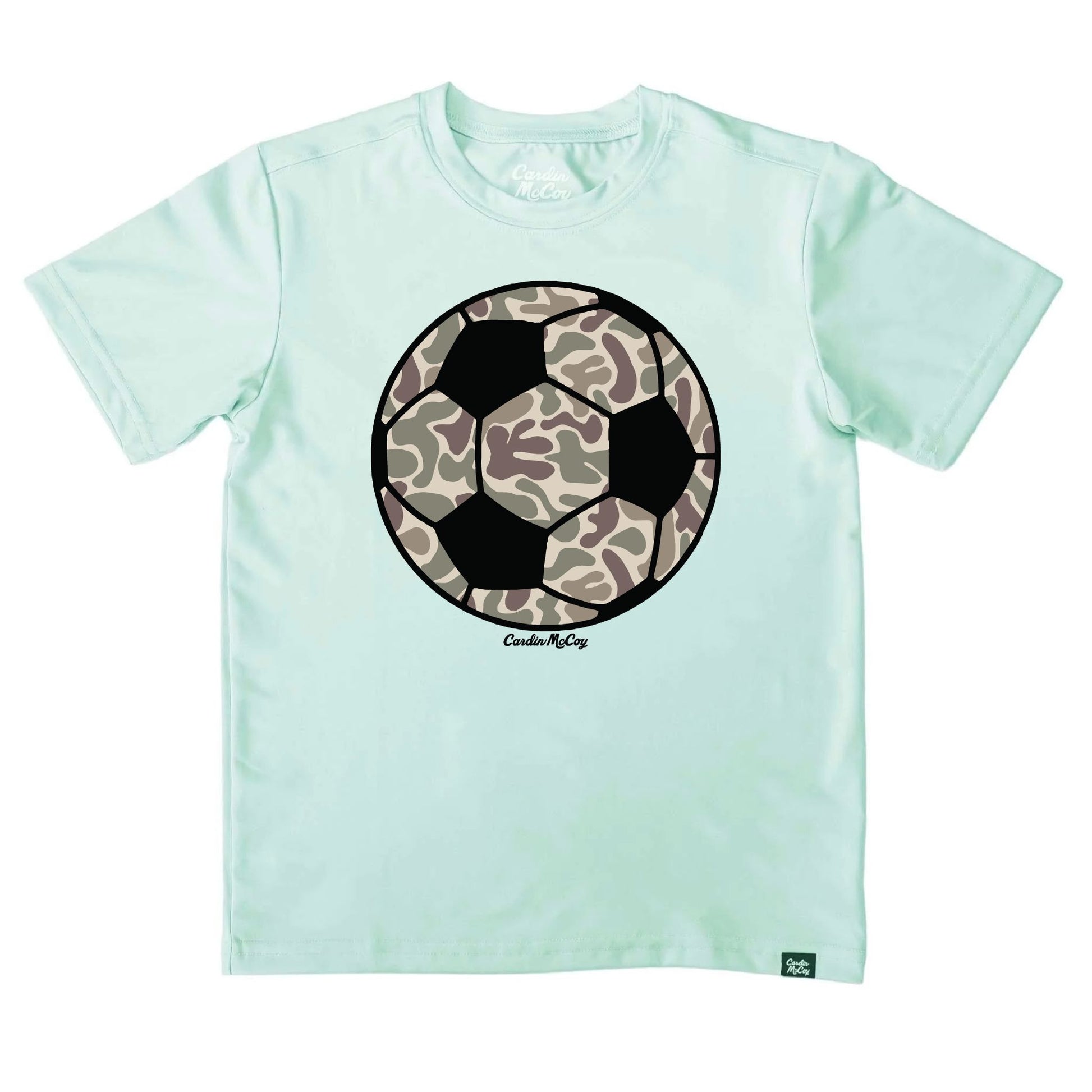 Kids' Camo Soccer Front Performance Short-Sleeve Tee Short Sleeve T-Shirt Cardin McCoy Surf Spray XXS (2/3) Performance