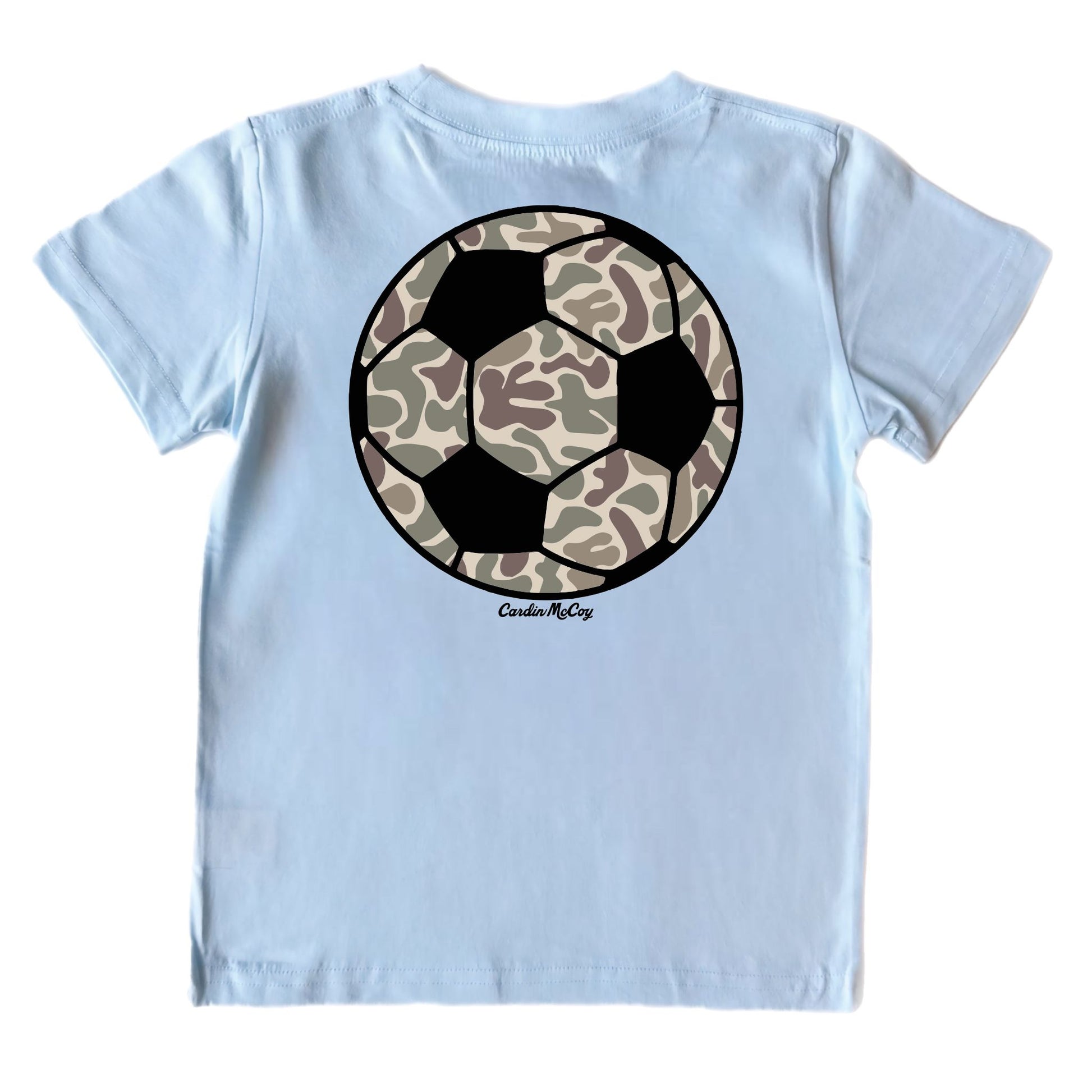 Kids' Camo Soccer Short-Sleeve Tee Short Sleeve T-Shirt Cardin McCoy Cool Blue XXS (2/3) Pocket