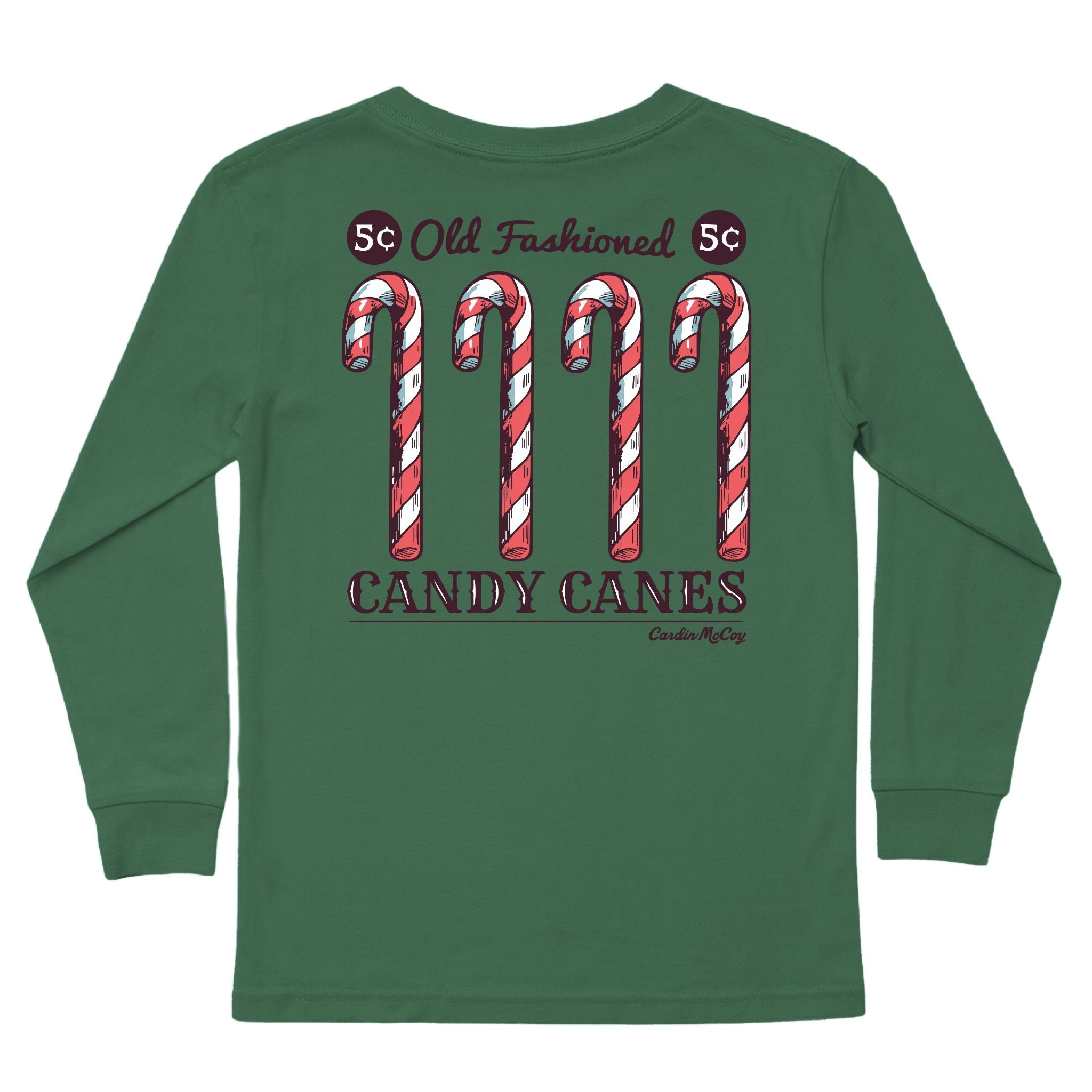 Kids' Candy Cane Co. Long-Sleeve Tee Long Sleeve T-Shirt Cardin McCoy Dark Olive XXS (2/3) Pocket