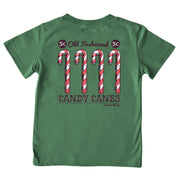 Kids' Candy Canes Short-Sleeve Tee Short Sleeve T-Shirt Cardin McCoy Dark Olive XXS (2/3) Pocket