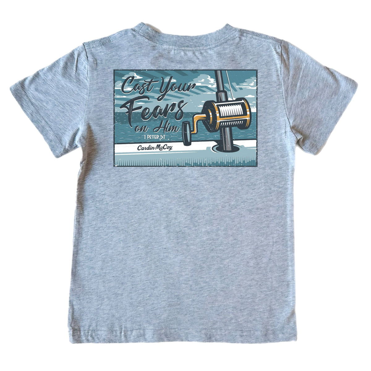 Kids' Cast Your Fears Short-Sleeve Tee Short Sleeve T-Shirt Cardin McCoy Heather Gray XXS (2/3) Pocket