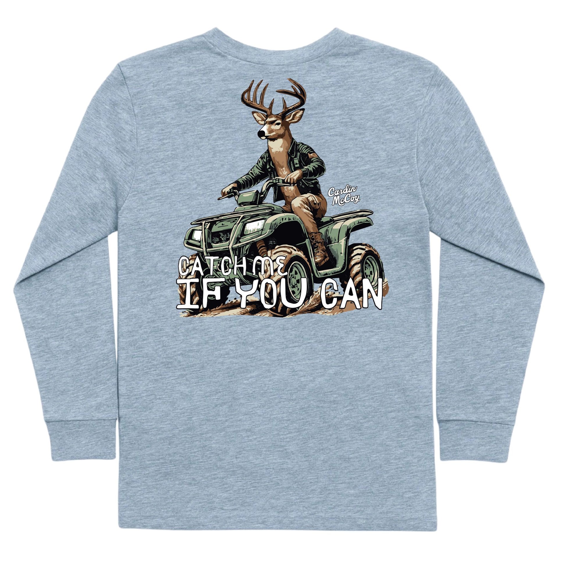 Kids' Catch Me If You Can Long-Sleeve Tee Long Sleeve T-Shirt Cardin McCoy Heather Gray XXS (2/3) Pocket