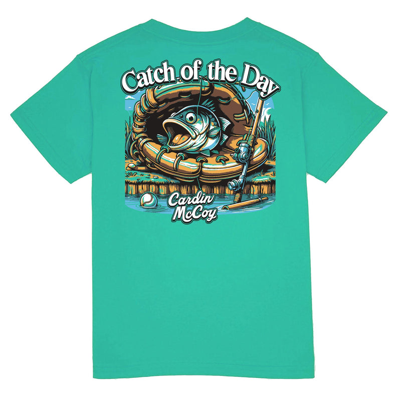 Kids' Catch of the Day Short Sleeve Pocket Tee Short Sleeve T-Shirt Cardin McCoy Teal XXS (2/3) Pocket