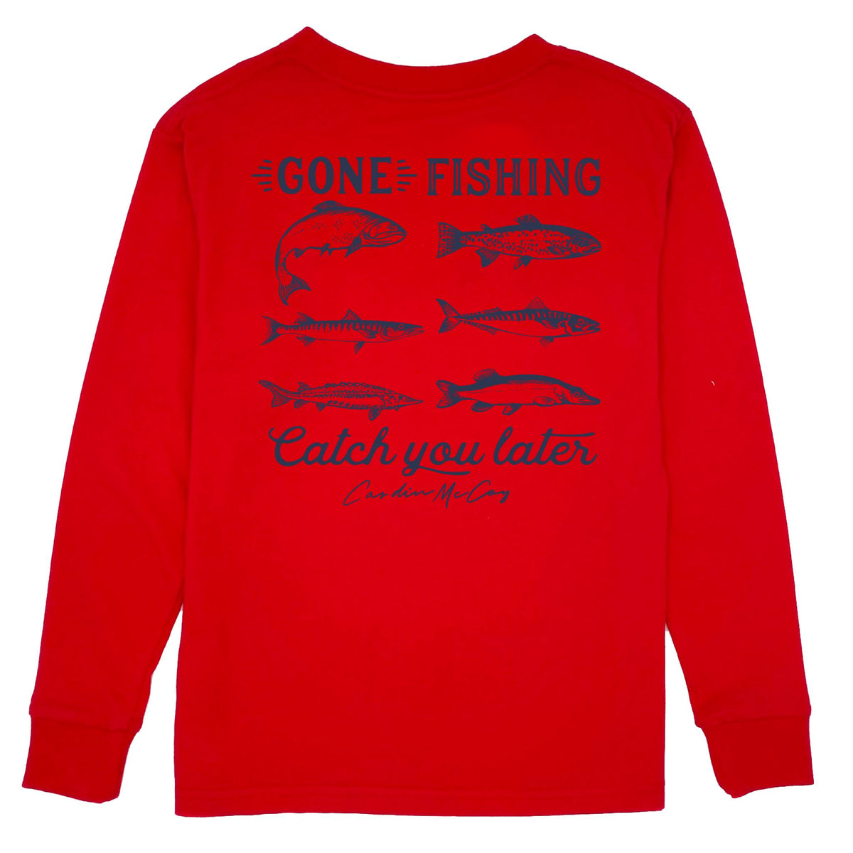 Kids' Catch You Later Long Sleeve Pocket Tee Long Sleeve T-Shirt Cardin McCoy Red XXS (2/3) 