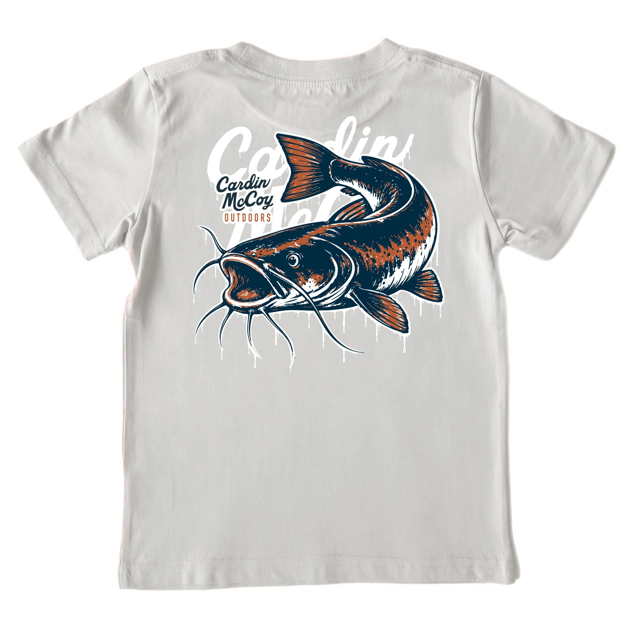 Kids' Catfish Outdoors Short-Sleeve Tee Short Sleeve T-Shirt Cardin McCoy Ice Gray XXS (2/3) Pocket