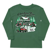 Kids' Christmas Time Front Long-Sleeve Tee Long Sleeve T-Shirt Cardin McCoy Dark Olive XXS (2/3) No Pocket
