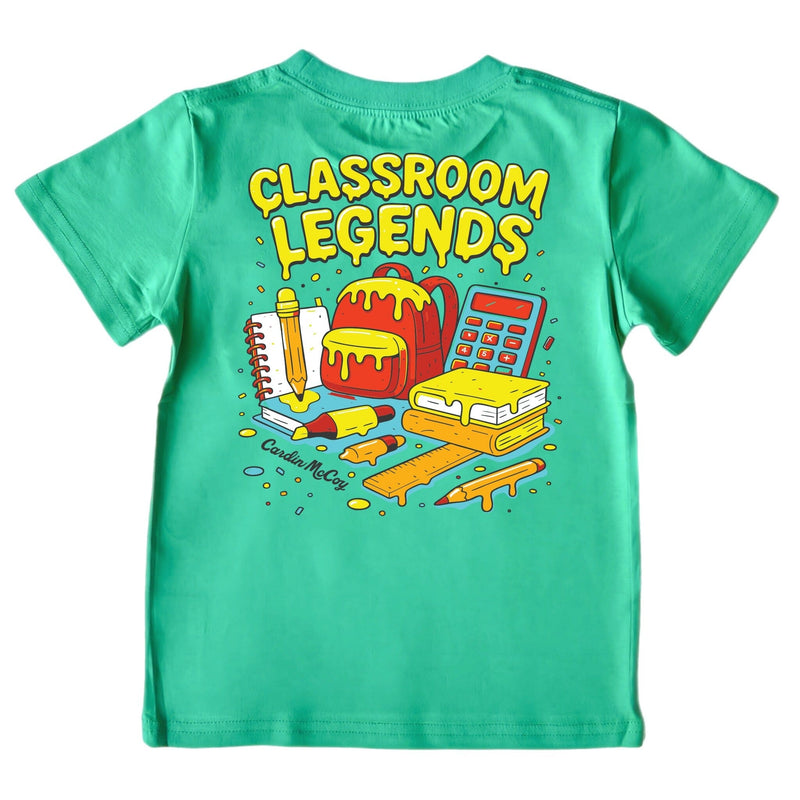 Kids' Classroom Legends Short-Sleeve Tee Short Sleeve T-Shirt Cardin McCoy Green XXS (2/3) Pocket