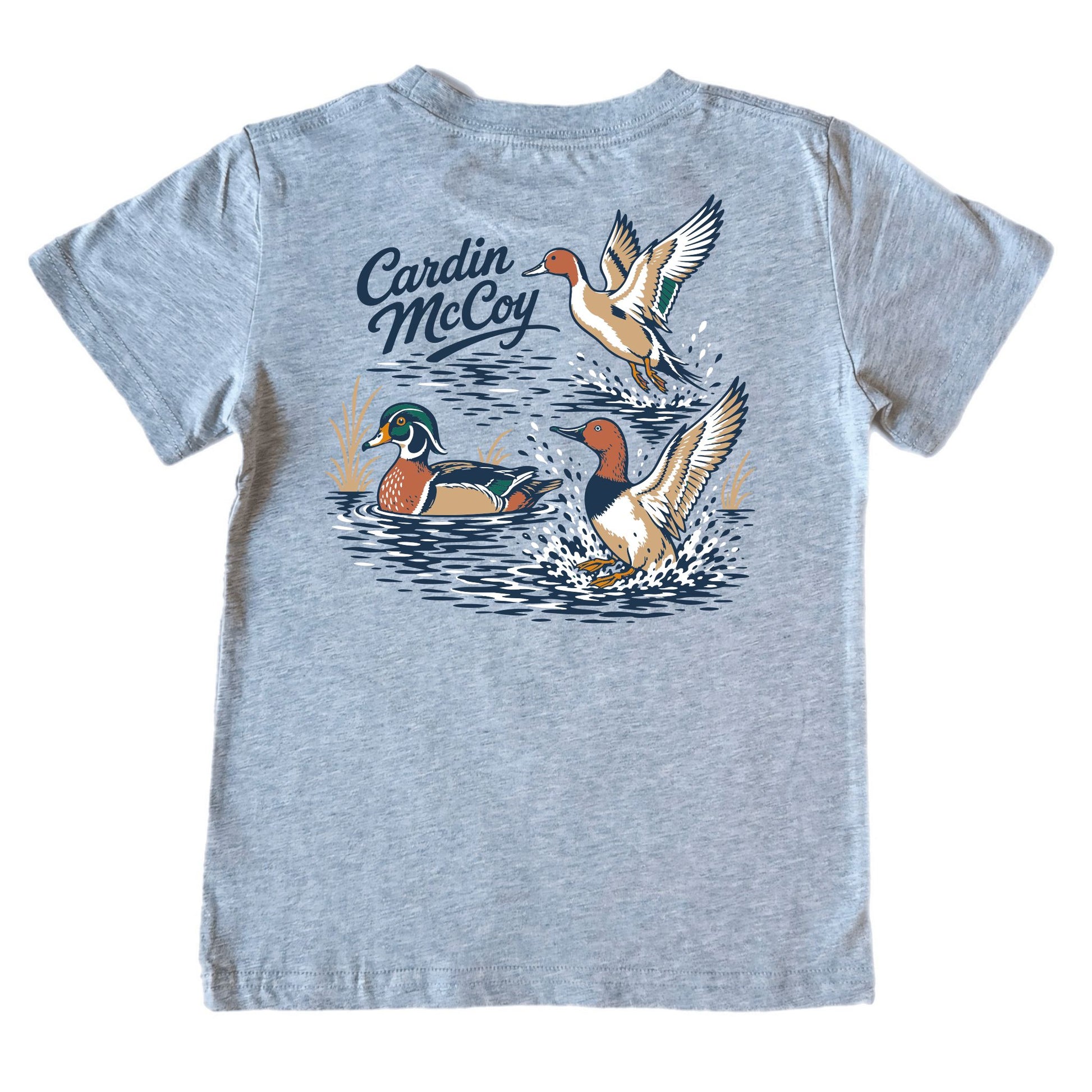 Kids' CM Waterfowl Short-Sleeve Tee Short Sleeve T-Shirt Cardin McCoy Heather Gray XXS (2/3) Pocket
