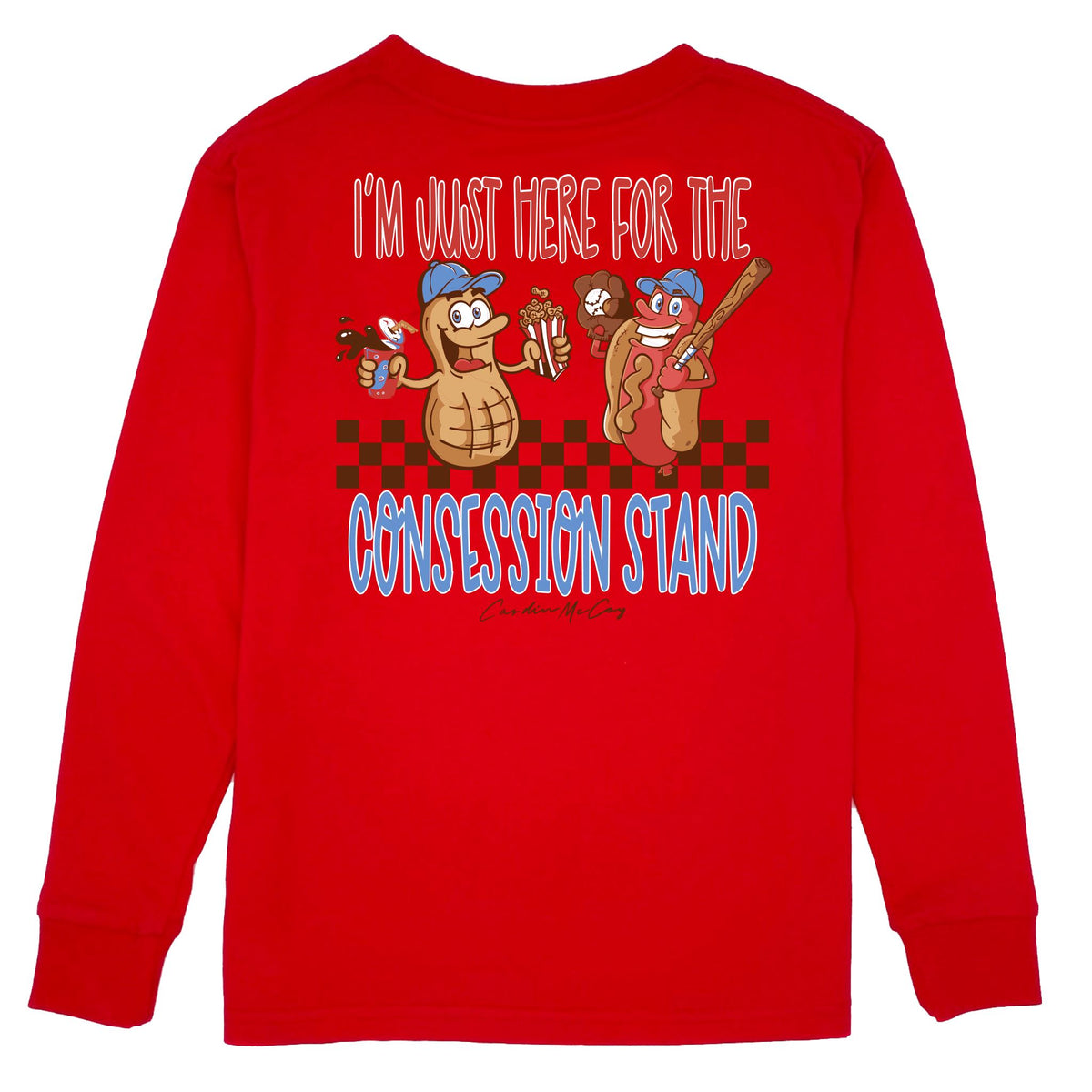 Kids' Concession Stand Long Sleeve Pocket Tee Long Sleeve T-Shirt Cardin McCoy Red XXS (2/3) 