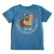 Kids' Coolest Turkey Short-Sleeve Tee Short Sleeve T-Shirt Cardin McCoy Blue XXS (2/3) No Pocket