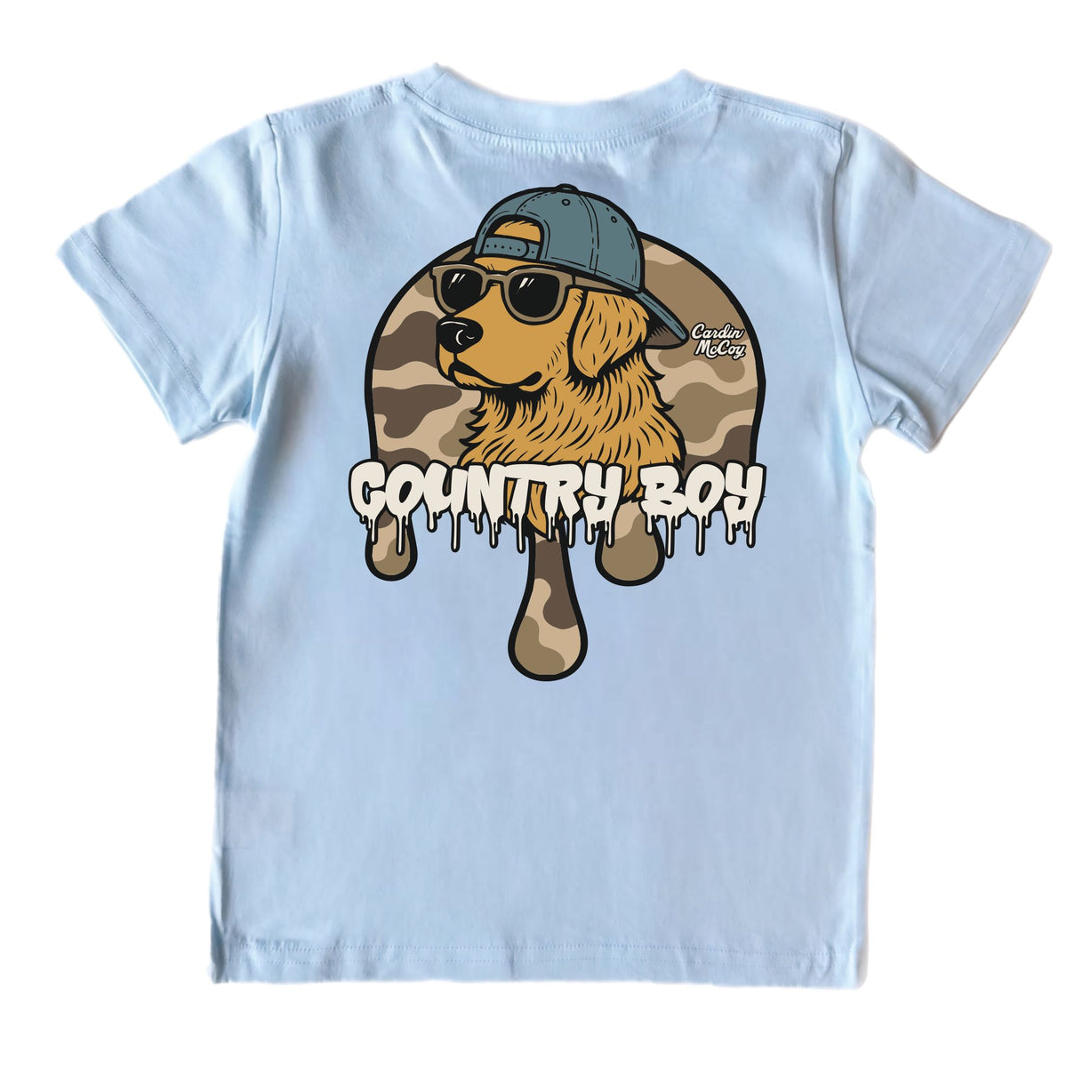 Kids' Country Drip Short-Sleeve Tee Short Sleeve T-Shirt Cardin McCoy Cool Blue XXS (2/3) Pocket