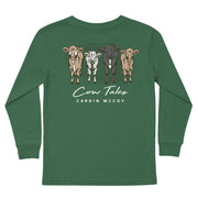Kids' Cow Tales Long-Sleeve Tee Long Sleeve T-Shirt Cardin McCoy Dark Olive XXS (2/3) Pocket