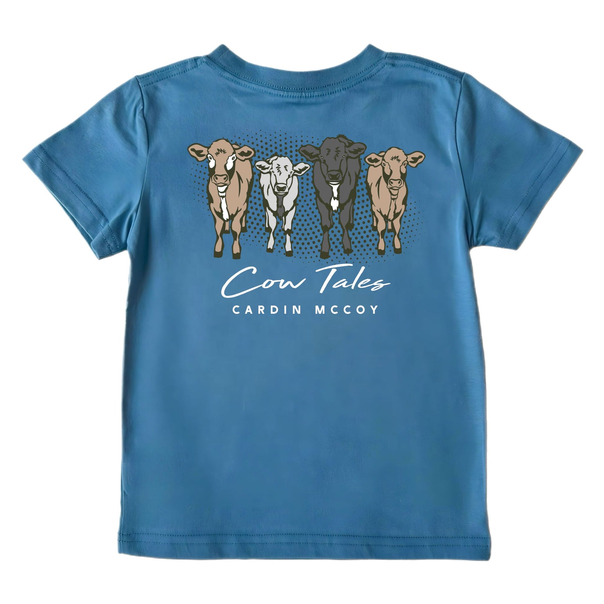 Kids' Cow Tales Short-Sleeve Tee Short Sleeve T-Shirt Cardin McCoy Blue XXS (2/3) Pocket
