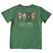 Kids' Cow Tales Short-Sleeve Tee Short Sleeve T-Shirt Cardin McCoy Dark Olive XXS (2/3) Pocket