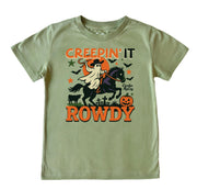 Kids' Creepin' It Rowdy Front Short-Sleeve Tee Short Sleeve T-Shirt Cardin McCoy Light Olive XXS (2/3) No Pocket